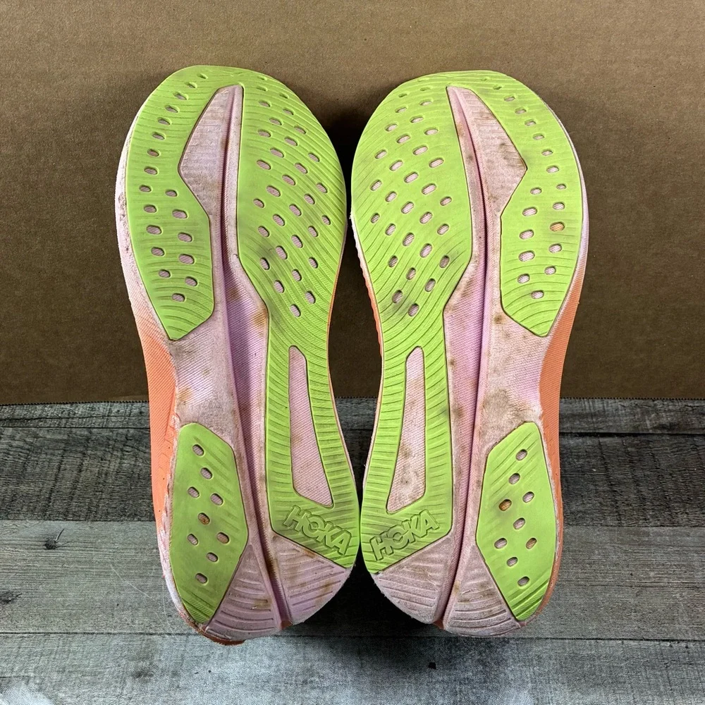 Hoka One One Mach 6 Running Shoes Women’s Size 10.5B Blue Pink Orange Sneakers - Picture 10 of 11